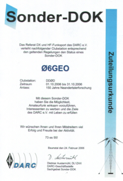 Sonderkenner f�r 2006